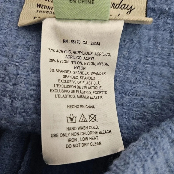 Saturday Sunday Anthropologie Pajama Sleep Shorts Blue Knit Stretch Waist - Picture 4 of 5